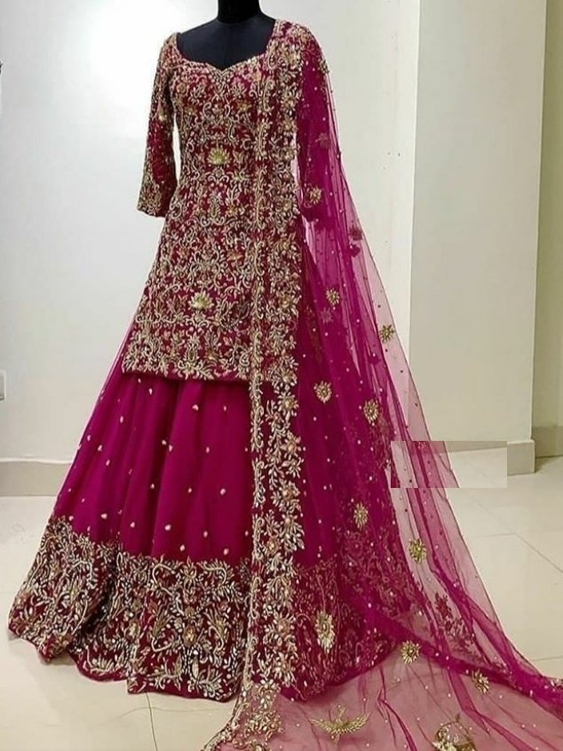 Customised bridal lehenga in Outfit threads boutique mogappair